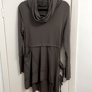 Caty Lesca - grey cowel neck dress